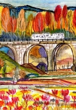 「絵画でめぐる列車の旅」絵画展