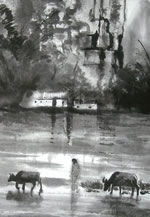 水墨画ふたり展