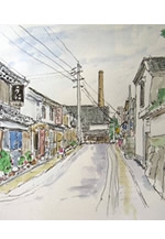 スケッチ散歩 ふくつ巡り