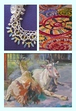 よりみちアート三人展～ビーズと油絵と刺繍と～