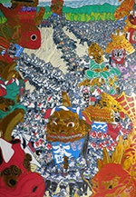 切り絵展　～まつり風景とモビールの世界～