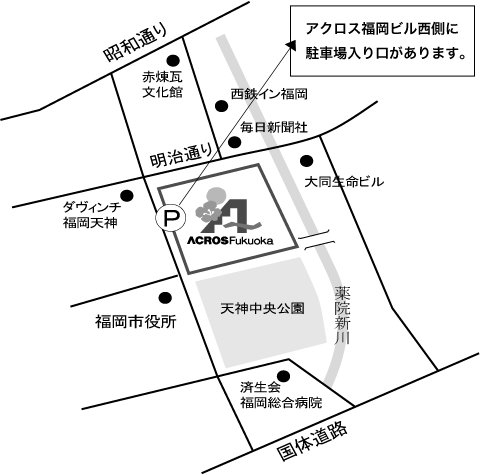 駐車場へのアクセスマップ